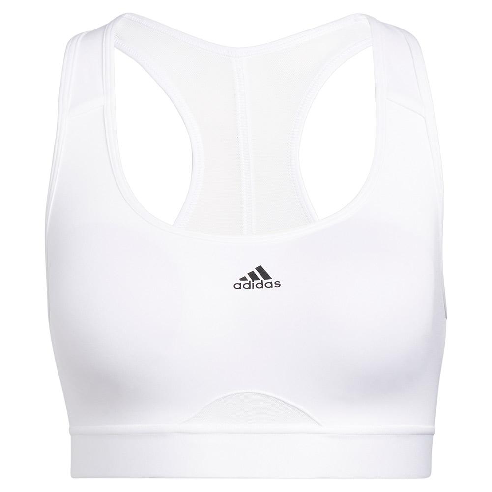 adidas Women`s Powerreact A-C Medium Support Training Bra White