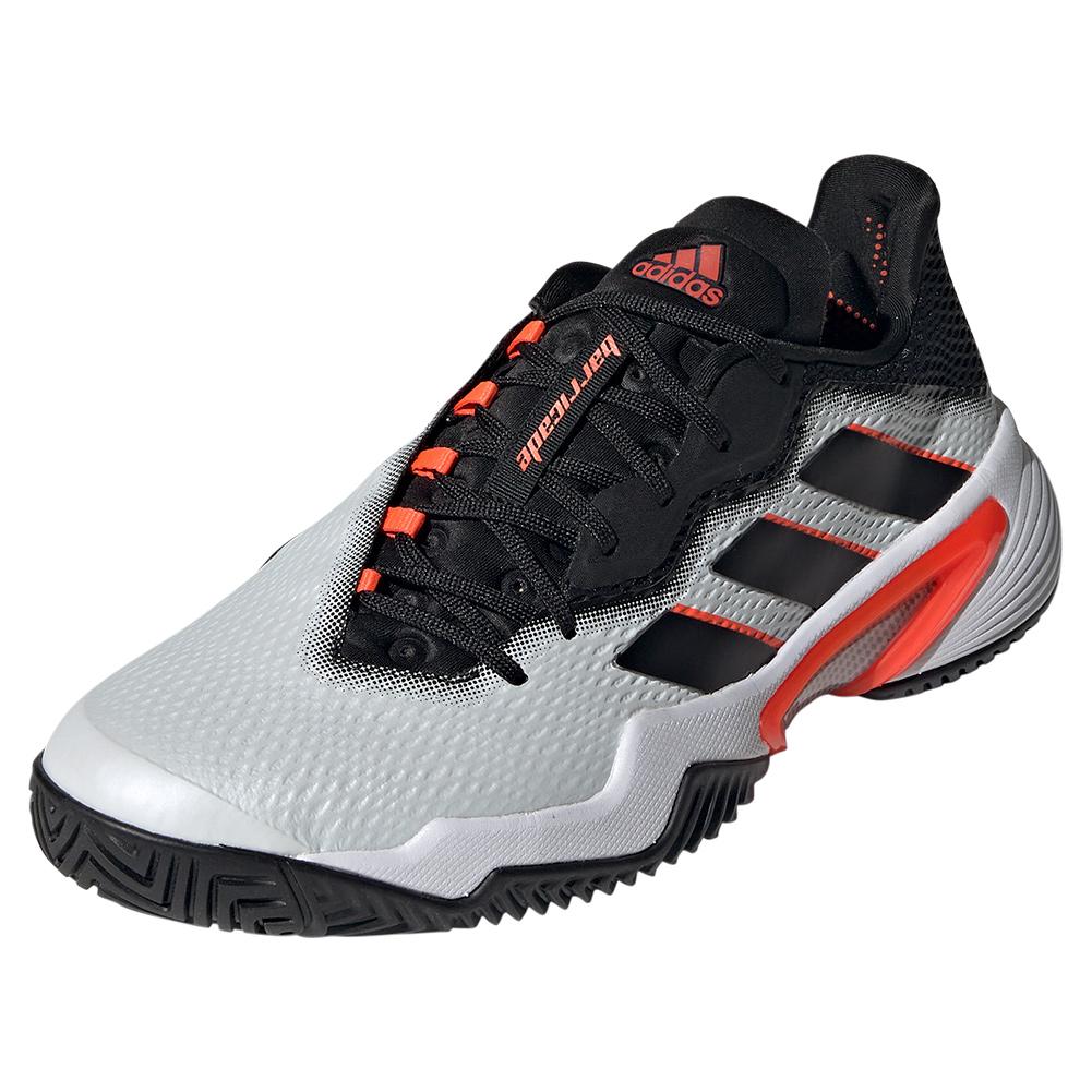 Independencia Arqueólogo máscara adidas Men`s Barricade Tennis Shoes Footwear White and Core Black