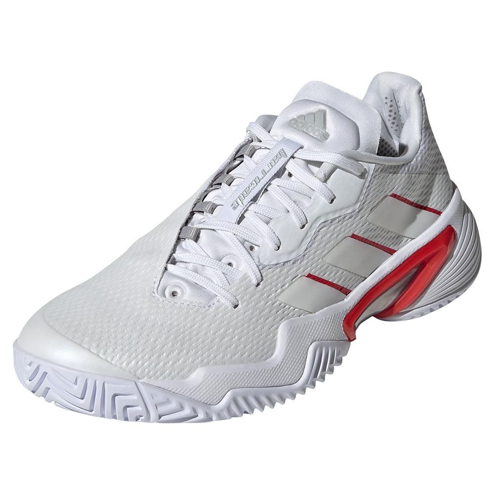 adidas Women`s Barricade Tennis Shoes Footwear White and Metallic