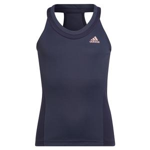 Girls` Club Tennis Tank Top Shadow Navy and Wonder Mauve