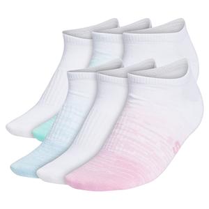Women`s Superlite BOS 2 No Show Socks 6-Pack Sizes 5-10 White and Bliss Orchid
