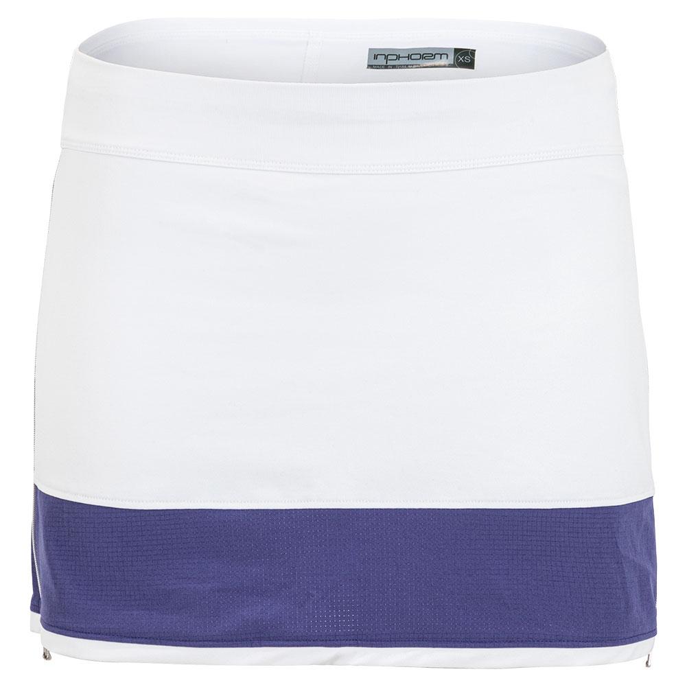 Women's Celine Side Zip Tennis Skort White And Lavender