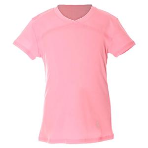 Girls` UV Colors Short Sleeve Tennis Top Bubble