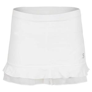 Girls` UV Colors Ruffle Tennis Skort White