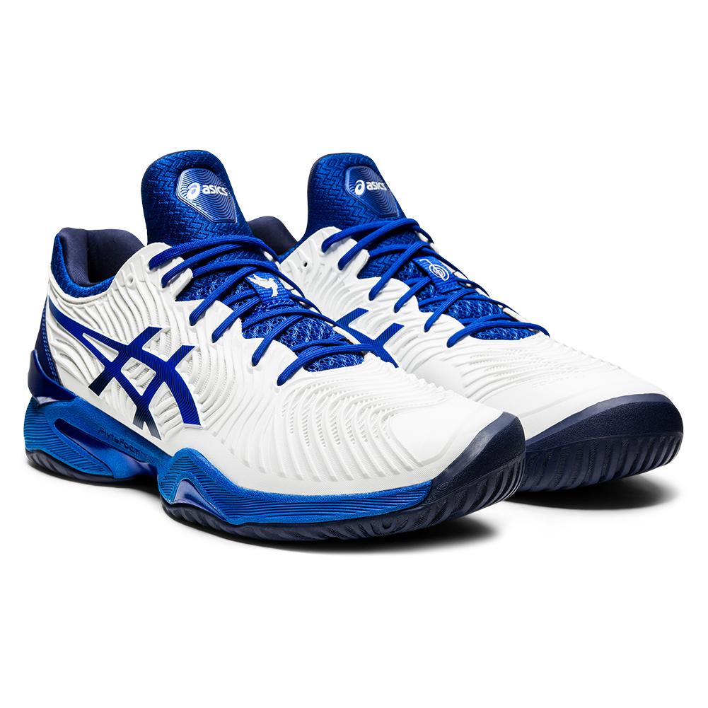 asics white blue