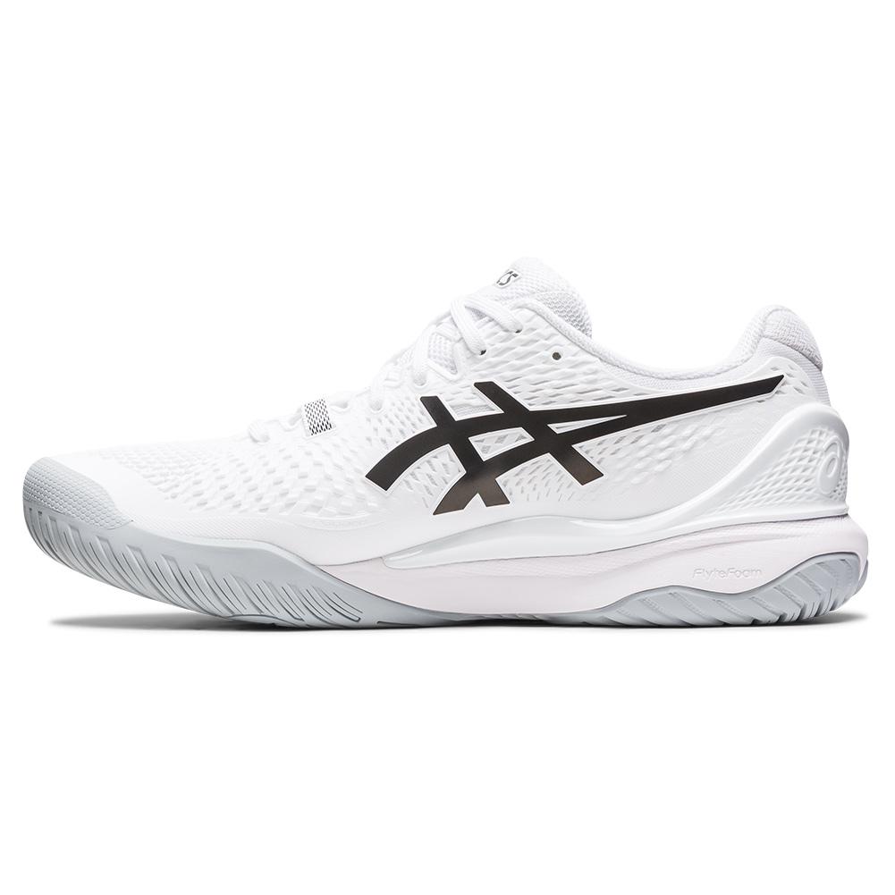 ASICS Men`s GEL-Resolution 9 Tennis Shoes White and Black