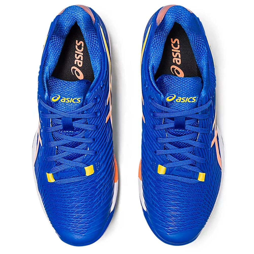 ASICS Men`s Solution Speed FF 2 Tennis Shoes Tuna Blue and Sun Peach