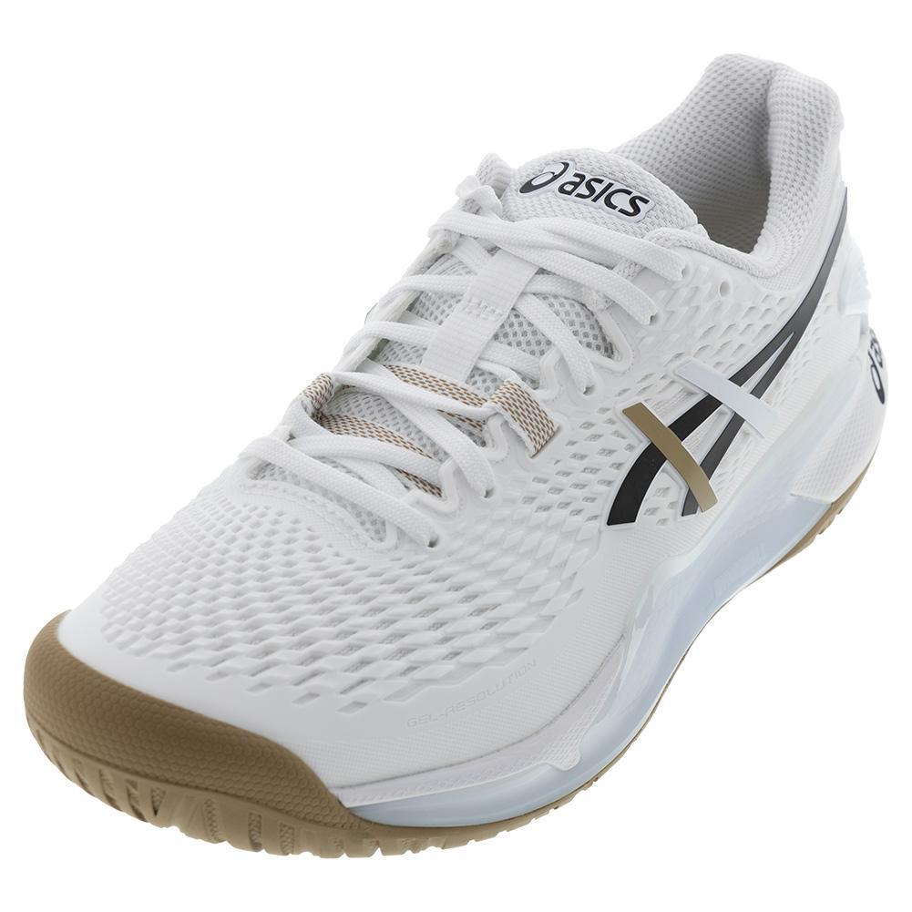 ASICS Men`s GEL-Resolution 9 Tennis Shoes White and Black