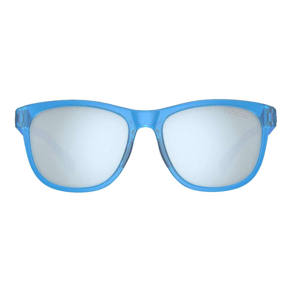 Tifosi Swank Sunglasses in Crystal Sky with Smoke Bright Blue Lenses