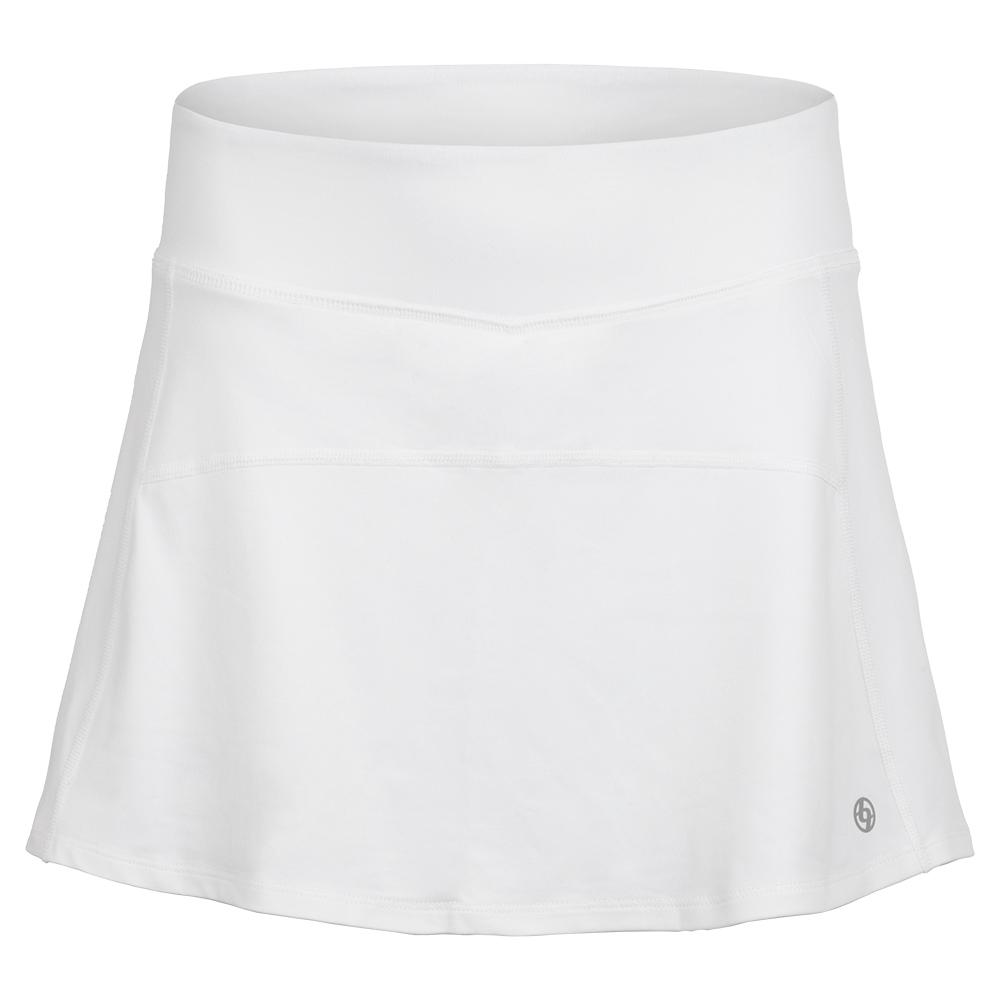 Lija Women's Spin Me Round 13 Inch Tennis Skirt in White