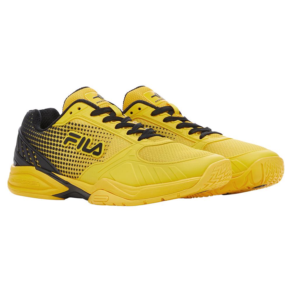 oortelefoon naaimachine Concentratie Fila Men`s Volley Zone Pickleball Shoes Citrus and Black