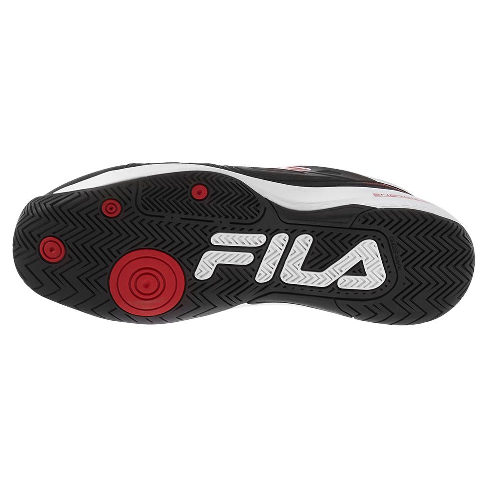 Fila Men`s Double Bounce 3 Pickleball Shoes Black and White