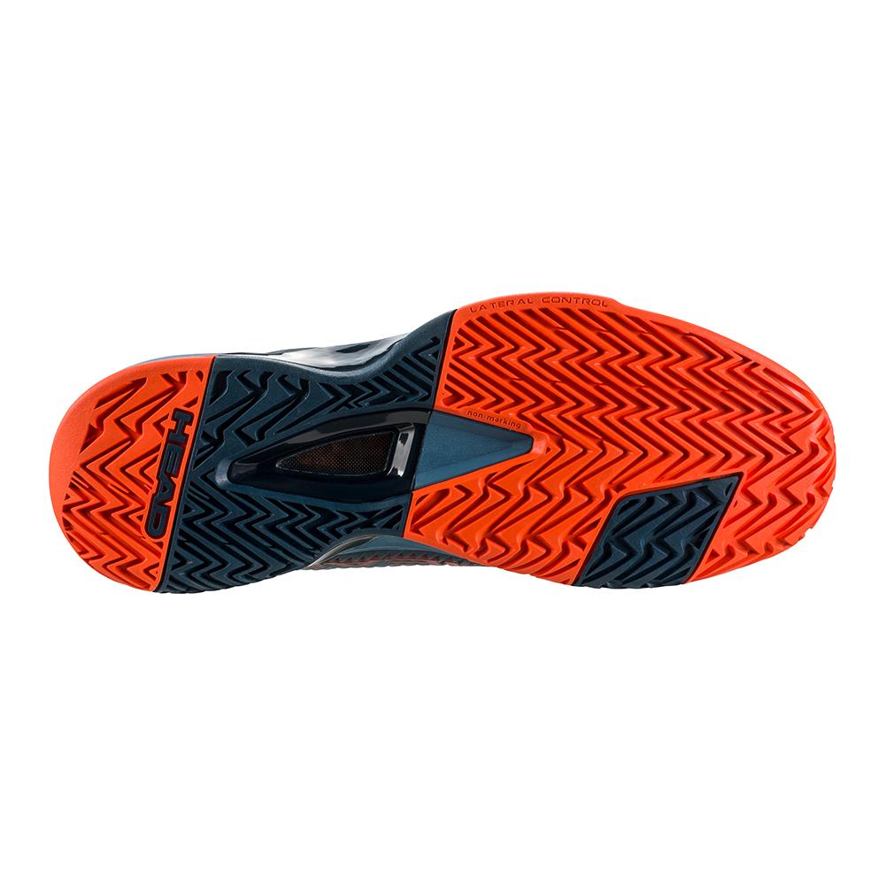 HEAD Men`s Revolt Pro 4.0 Tennis Shoes Bluestone and Orange