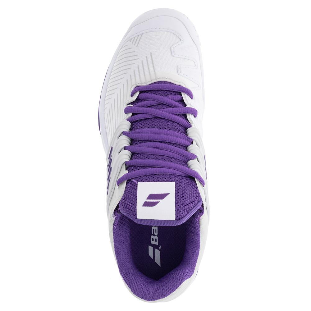 Babolat Women`s Propulse Fury All Court Tennis Shoes White Purple ...