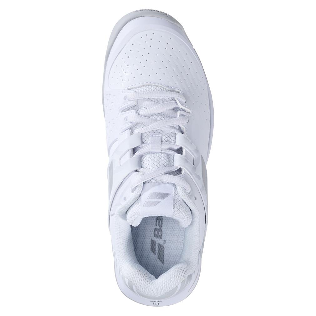 Babolat Juniors` Propulse AC Tennis Shoes White and Silver