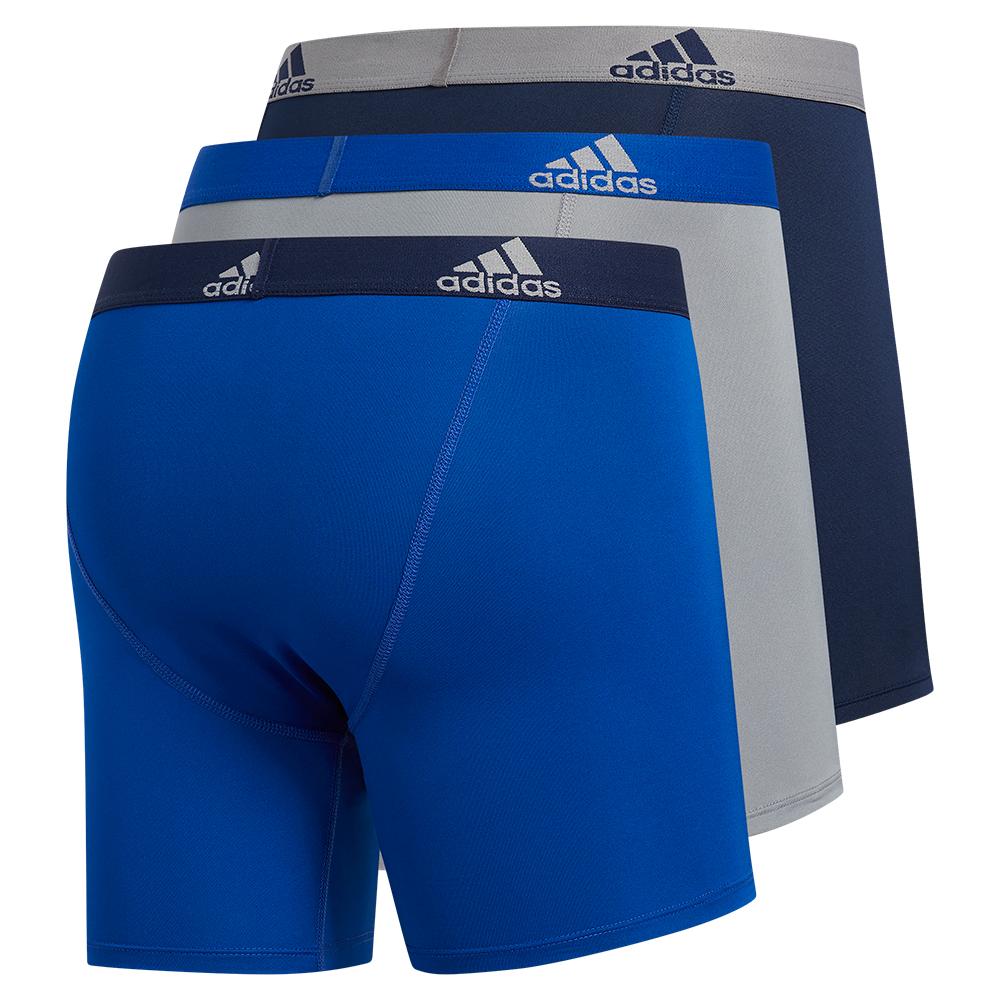 adidas Men`s Performance Boxer Briefs 3 Pack Collegiate Royal and Onix