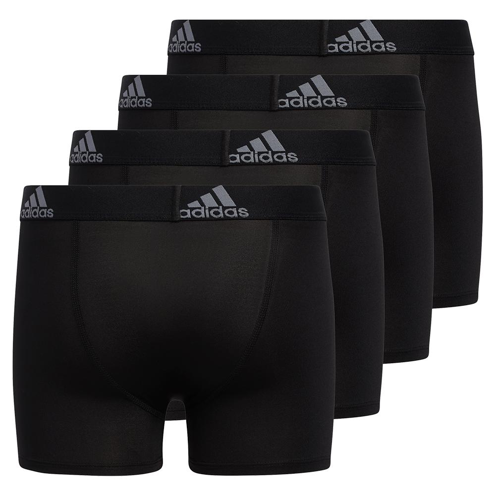 Adidas Youth Performance Boxer Brief 4-Pack in Black and Grey