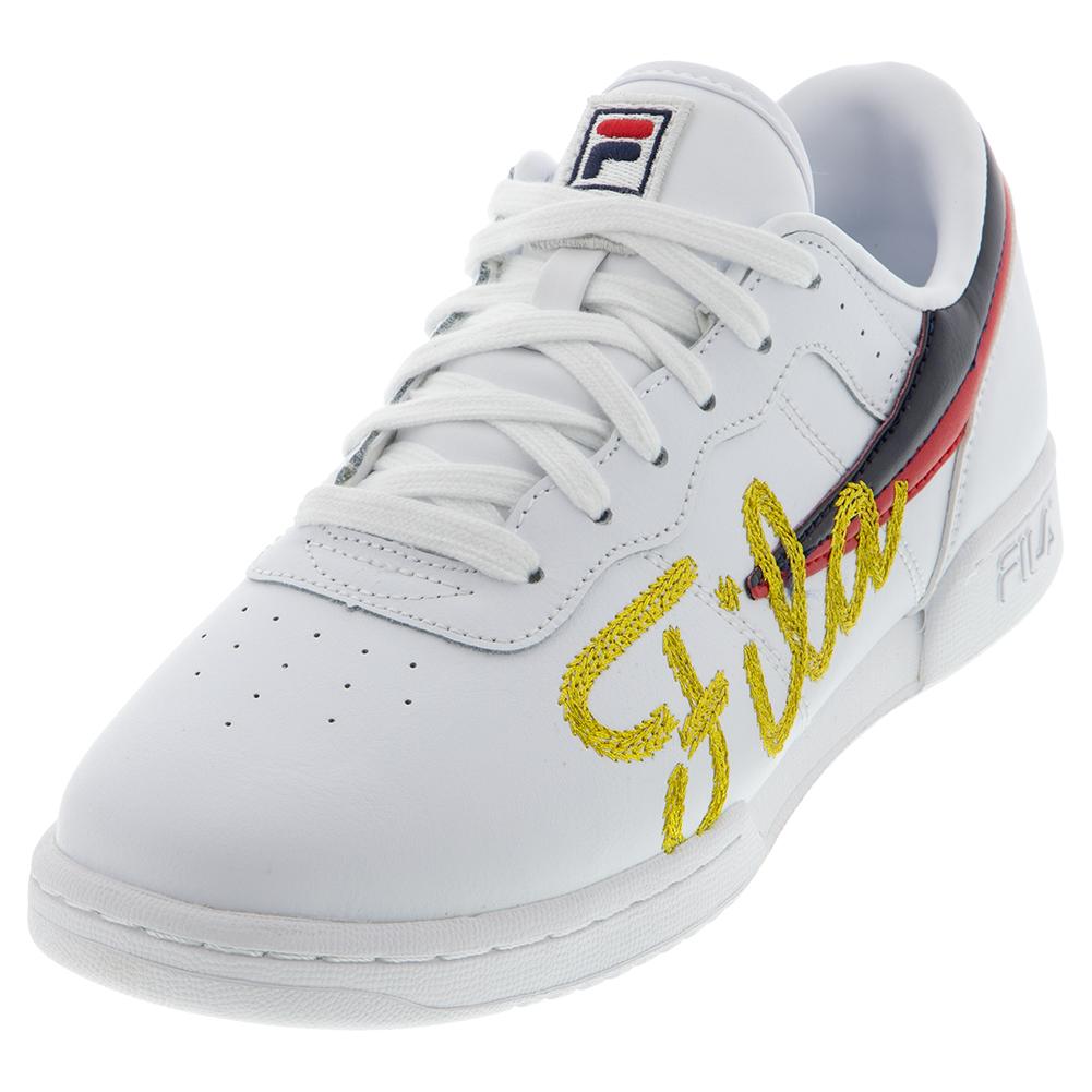 fila shoes white and gold