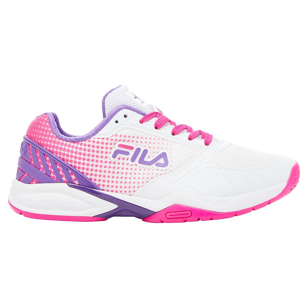 Fila Women`s Zone Pickleball Shoes White and Glo