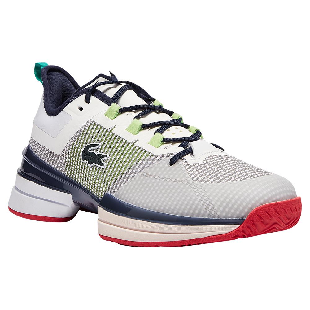 Lacoste Men`s AG-LT 21 Ultra Tennis Shoes White and Blue | Tennis Express