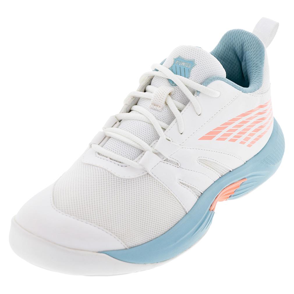 Broer Misbruik Medisch wangedrag K-Swiss Juniors` SpeedTrac Tennis Shoes Blanc de Blanc and Nile Blue