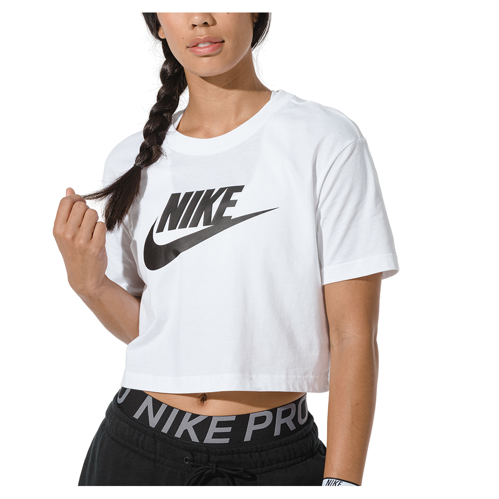 T-Shirt court crop top Nike Sportswear Essential pour Femme - BV6175-632 -  Rose & Noir