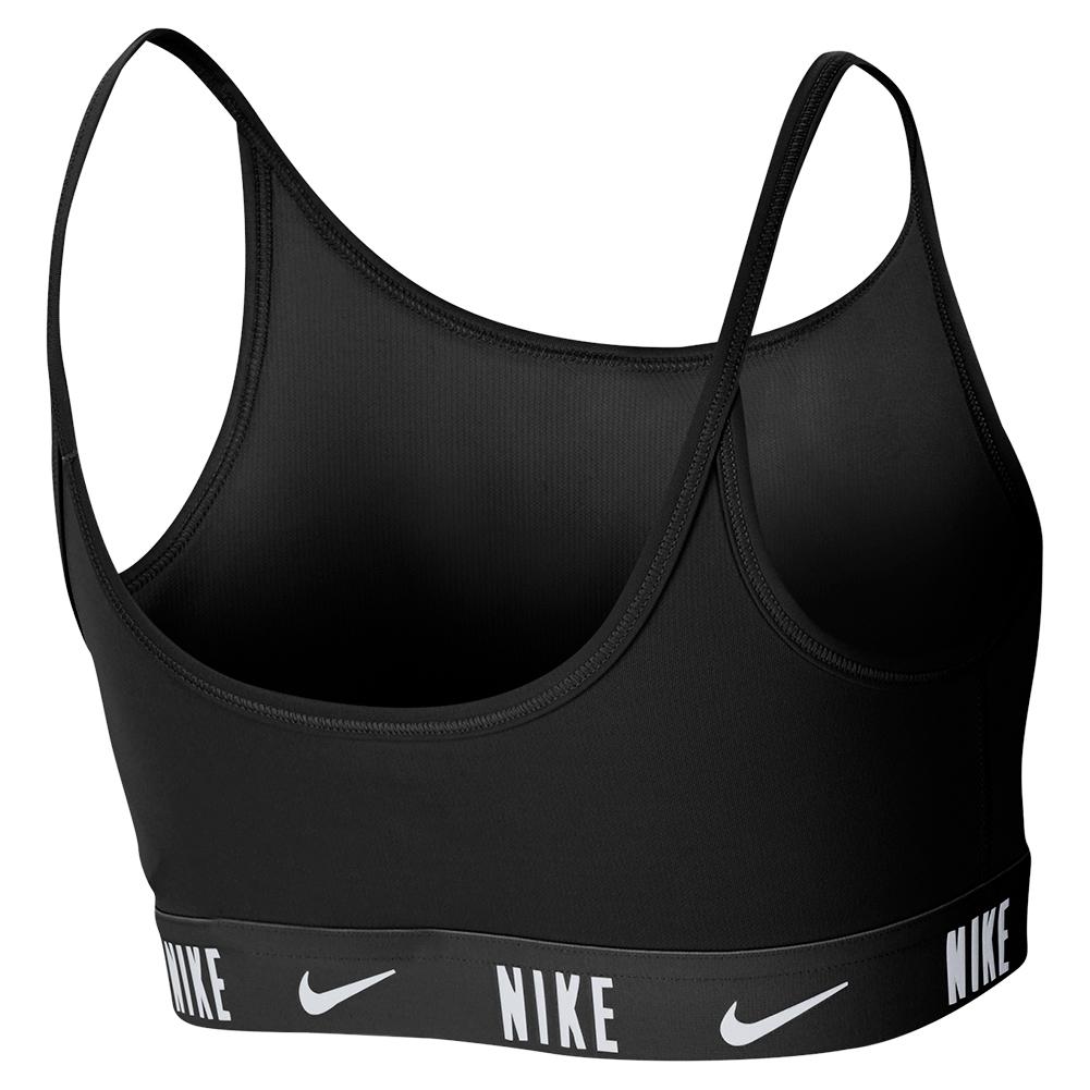 Nike Older Girls Trophy Sports Bra - White Black