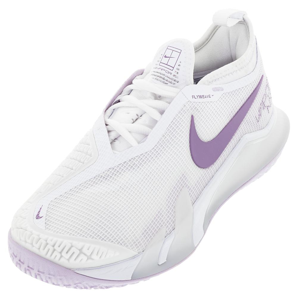  Women's React Vapor Nxt Tennis Shoes White And Amethyst Wave
