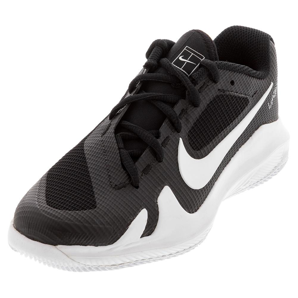 NikeCourt Juniors` Vapor Pro Tennis Shoes Black and White | Tennis Express