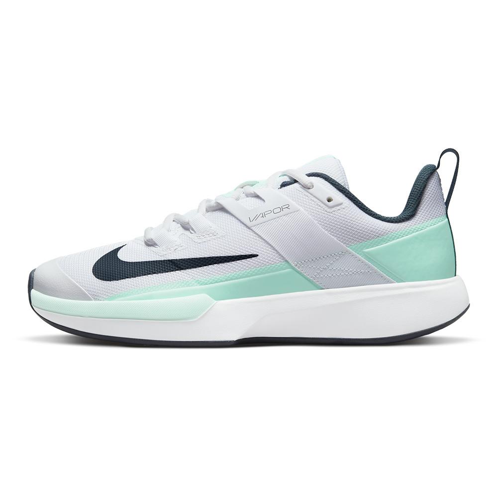 NikeCourt Women`s Vapor Lite Tennis Shoes White and Obsidian