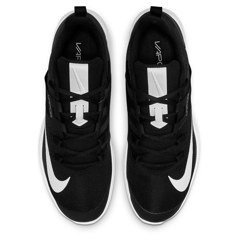 NikeCourt Men`s Vapor Lite Tennis Shoes Black and White | Tennis Express