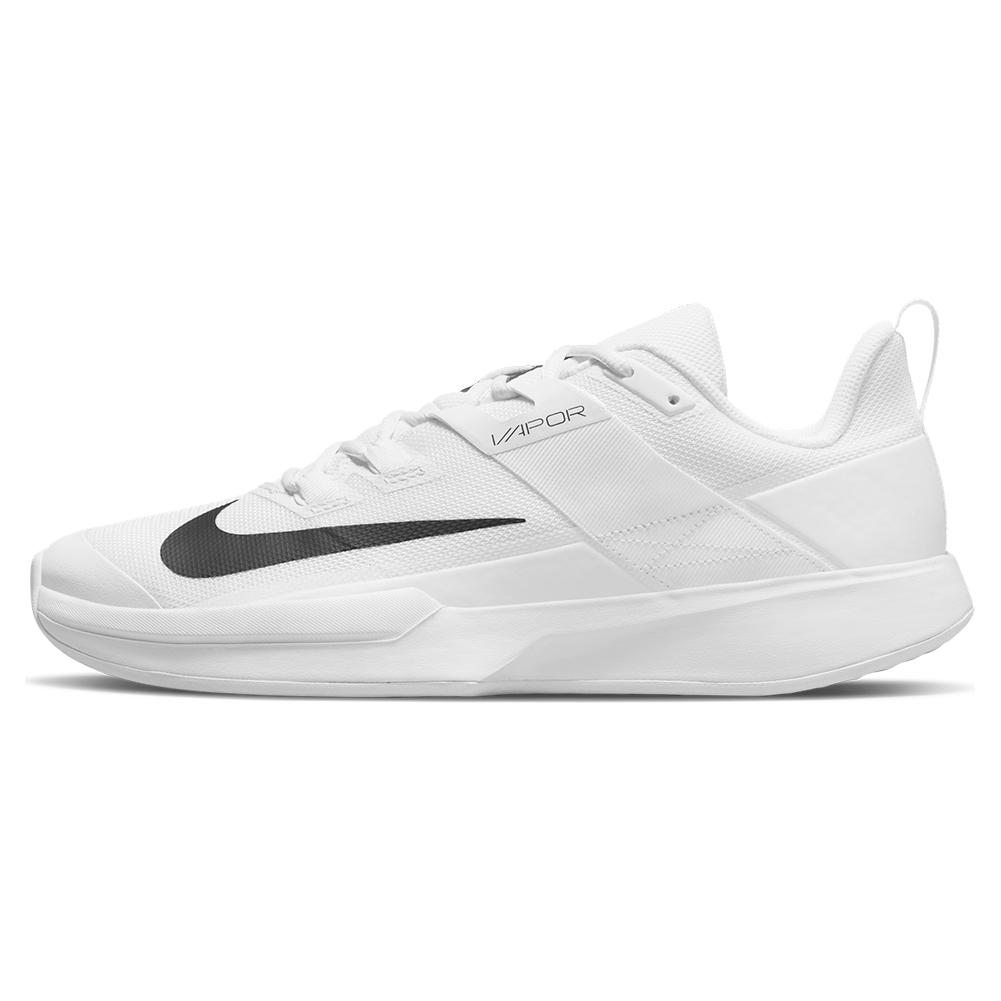 NikeCourt Men`s Vapor Lite Tennis Shoes White and Black | Tennis Express