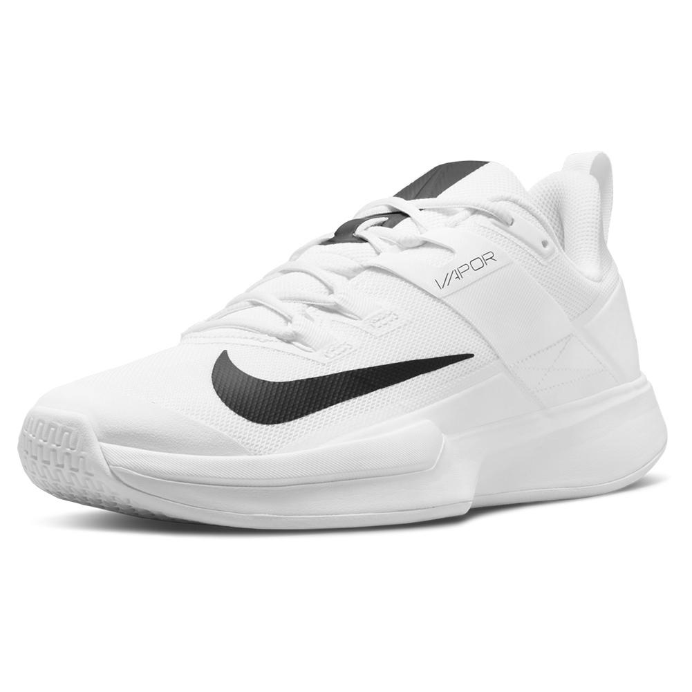 NikeCourt Juniors` Vapor Lite Tennis Shoes White and Black