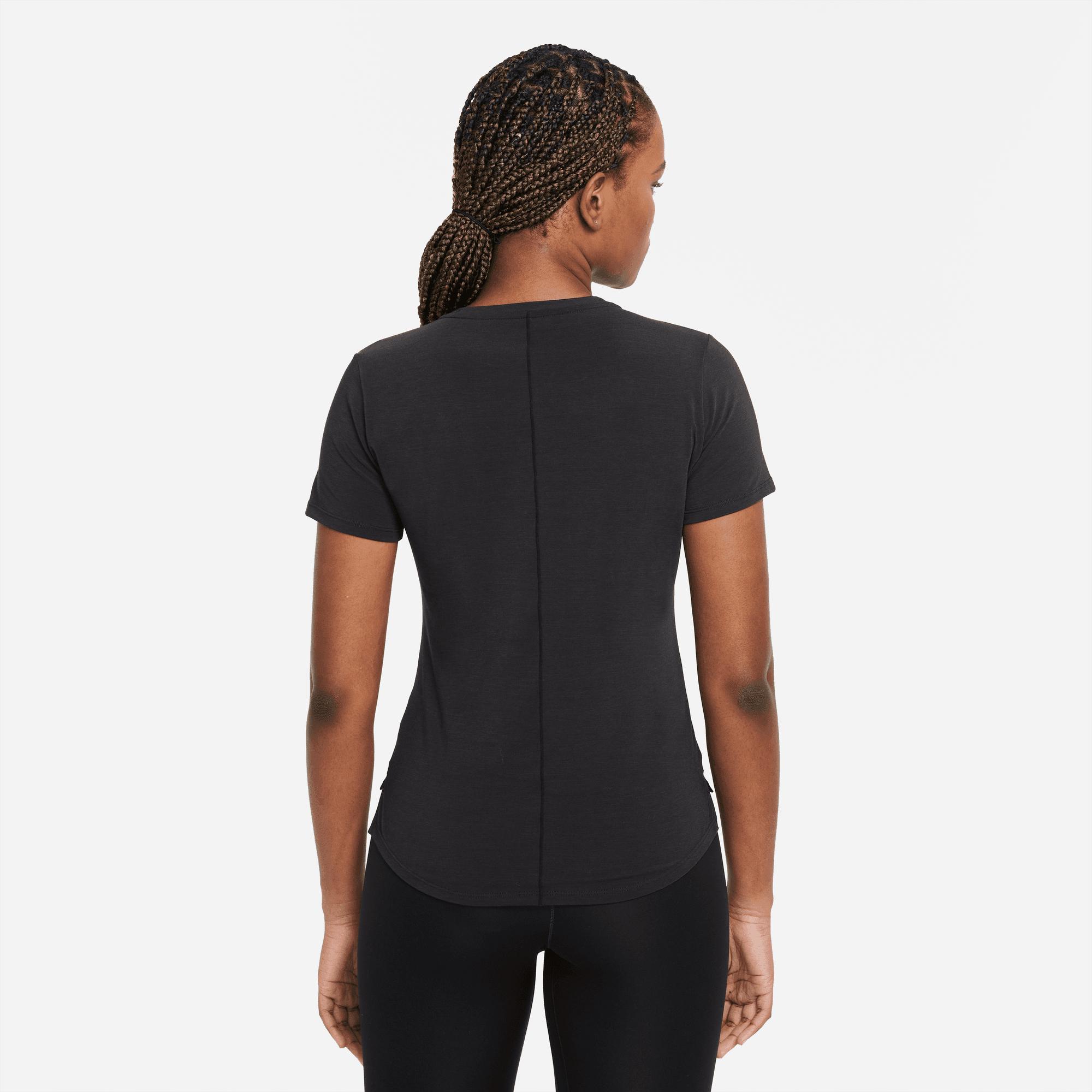 Nike Women`s Dri-FIT UV One Luxe Standard Fit Short-Sleeve Top