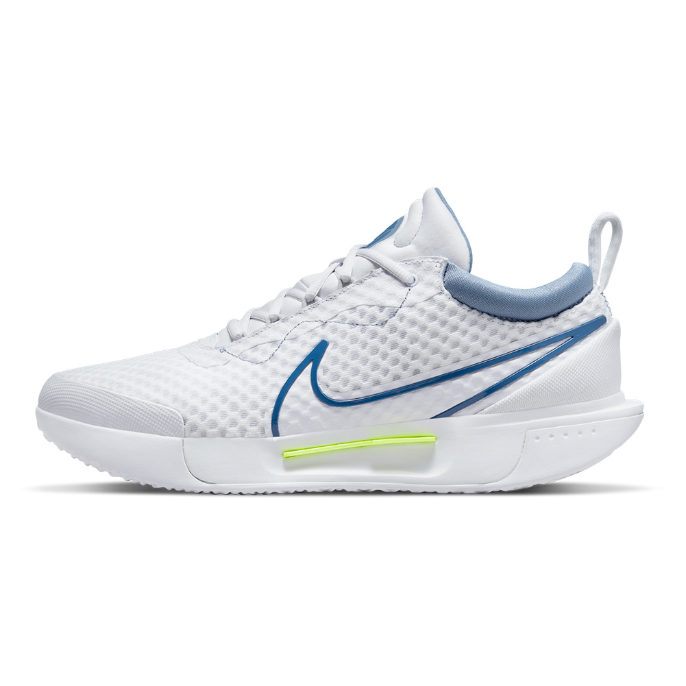 NikeCourt Men`s Zoom Pro Tennis Shoes White and Mystic Navy