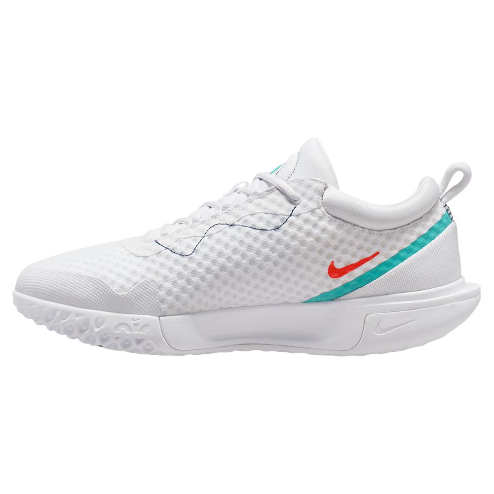 Nike Men`s Zoom Pro Tennis Shoes White and Washed Teal