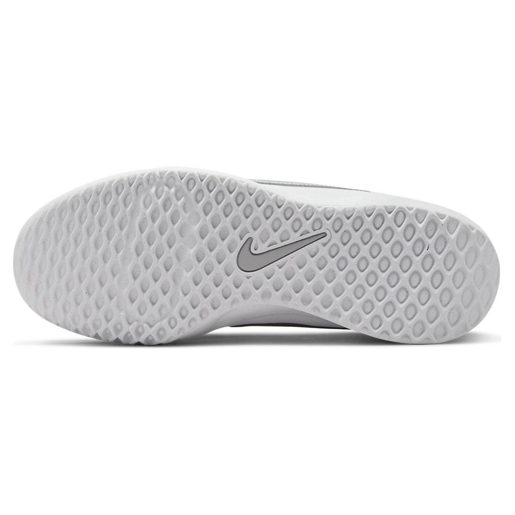 NikeCourt Women`s Zoom Court Lite 3 Tennis Shoes White and Metallic Silver