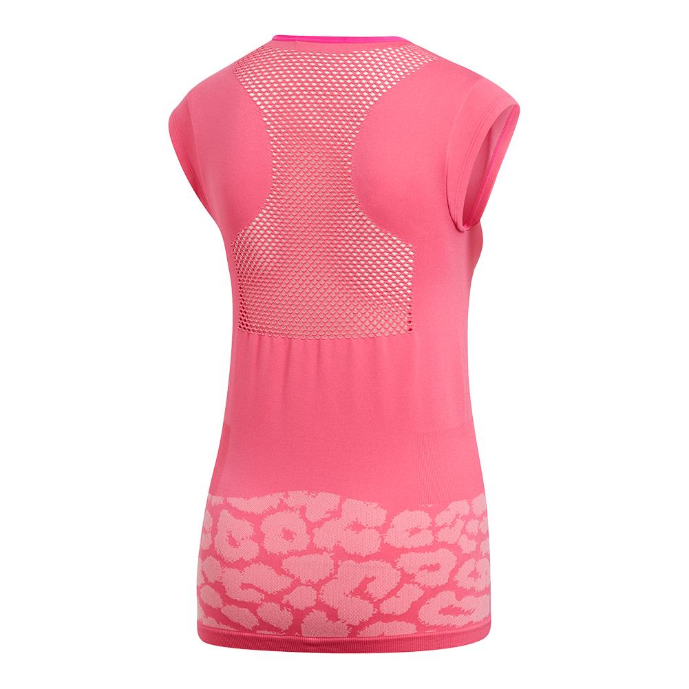 adidas Women's Stella McCartney Court Tennis Top in Shock Pink