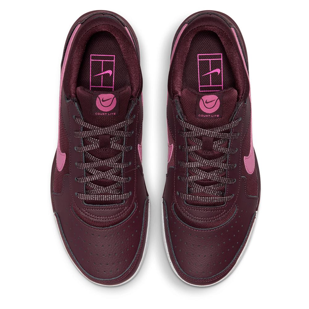 NikeCourt Women`s Zoom Court Lite 3 Premium Tennis Shoes Burgundy Crush ...