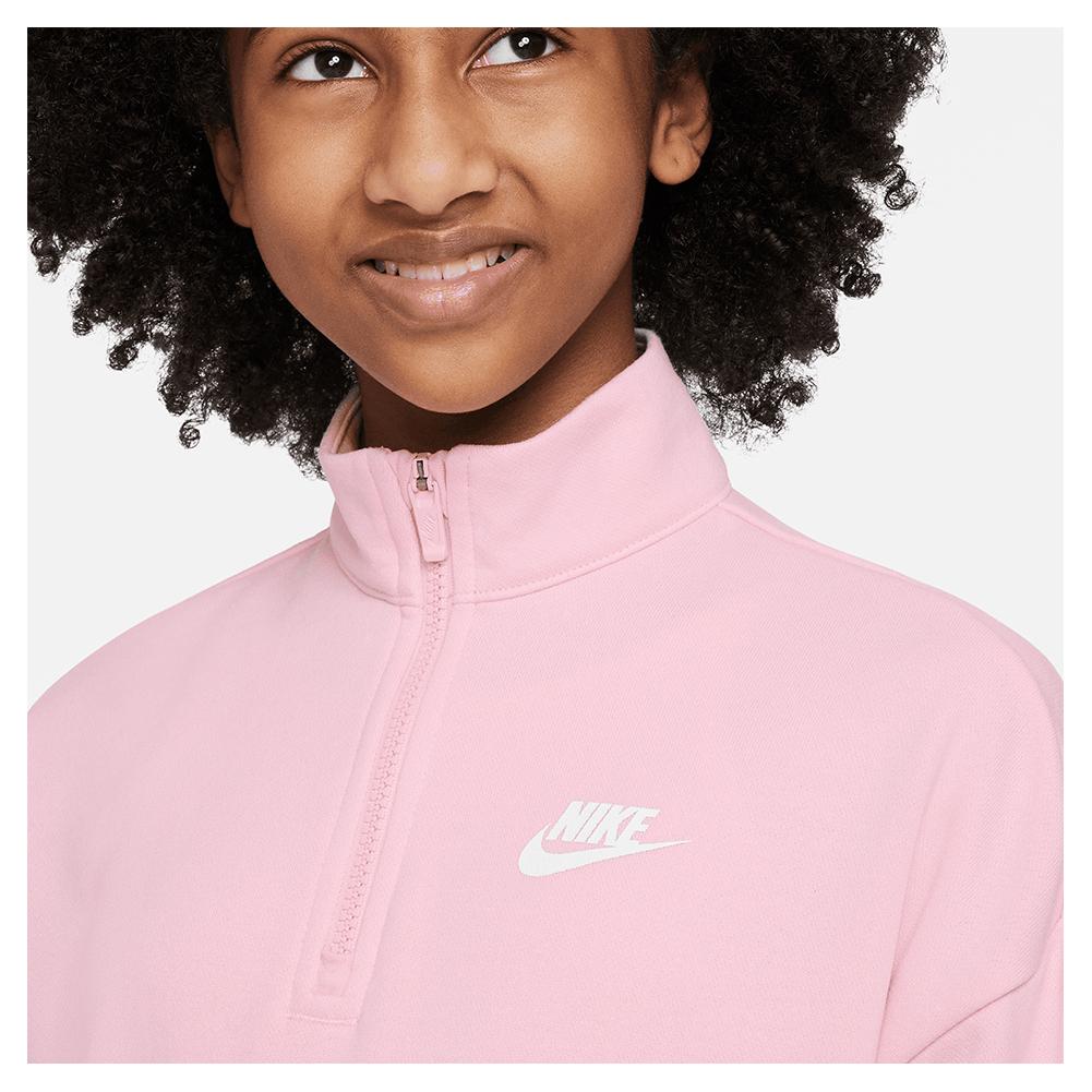 Nike Girls` Sportswear Club Fleece 1/2-Zip Top