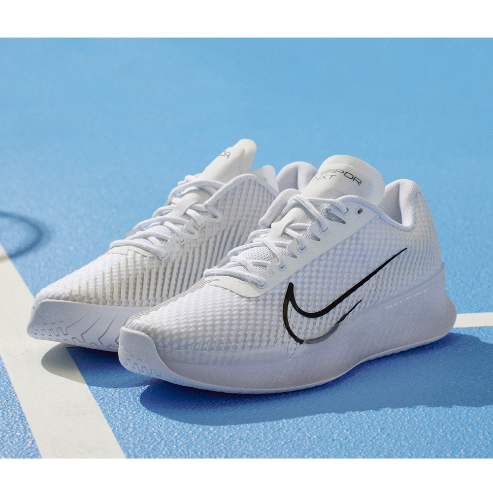 NikeCourt Zoom Vapor 11 Tennis Shoes White and Black