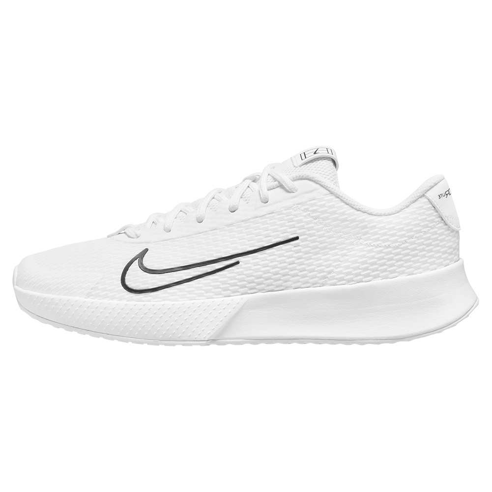 NikeCourt Juniors` Vapor Lite 2 Tennis Shoes White and Black