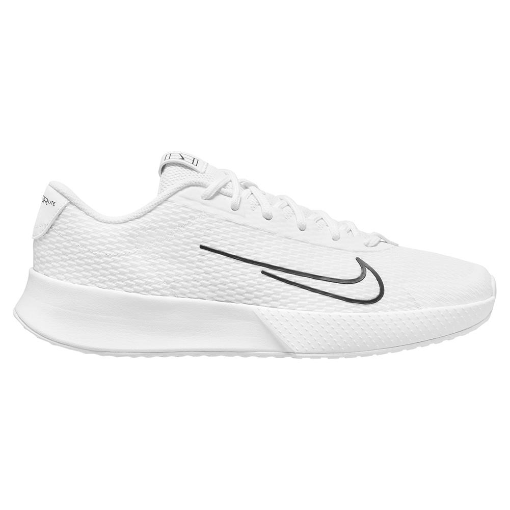 NikeCourt Juniors` Vapor Lite 2 Tennis Shoes White and Black
