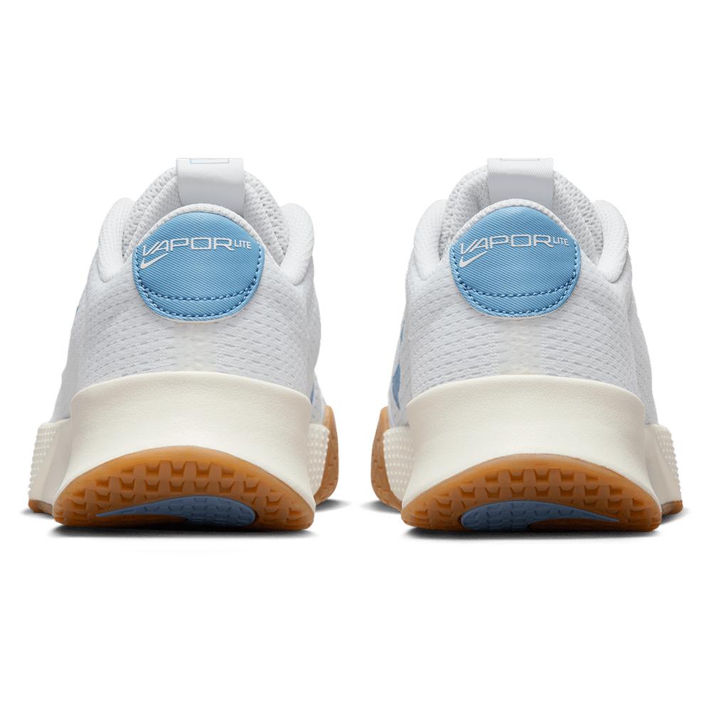 NikeCourt Women`s Vapor Lite 2 Tennis Shoes White and Light Blue