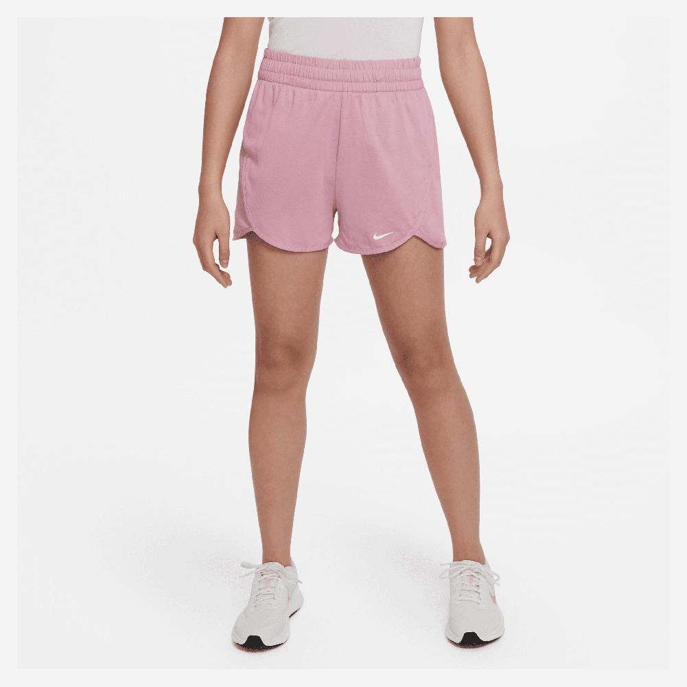 NIKE Girls` Dri-FIT Breezy High-Waisted Training Shorts