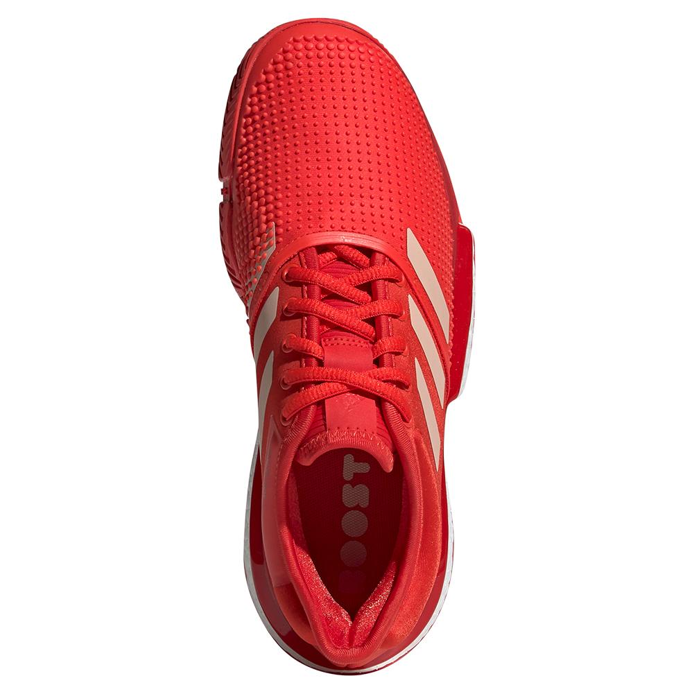 adidas women's red sneakers