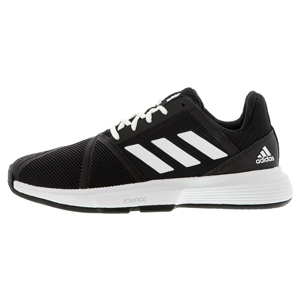 adidas women's black and white tennis shoes