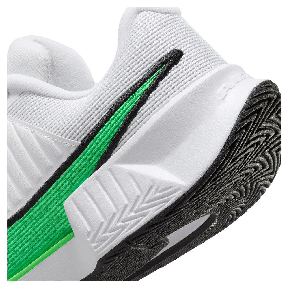 NikeCourt Women`s GP Challenge Pro Tennis Shoes White and Poison Green