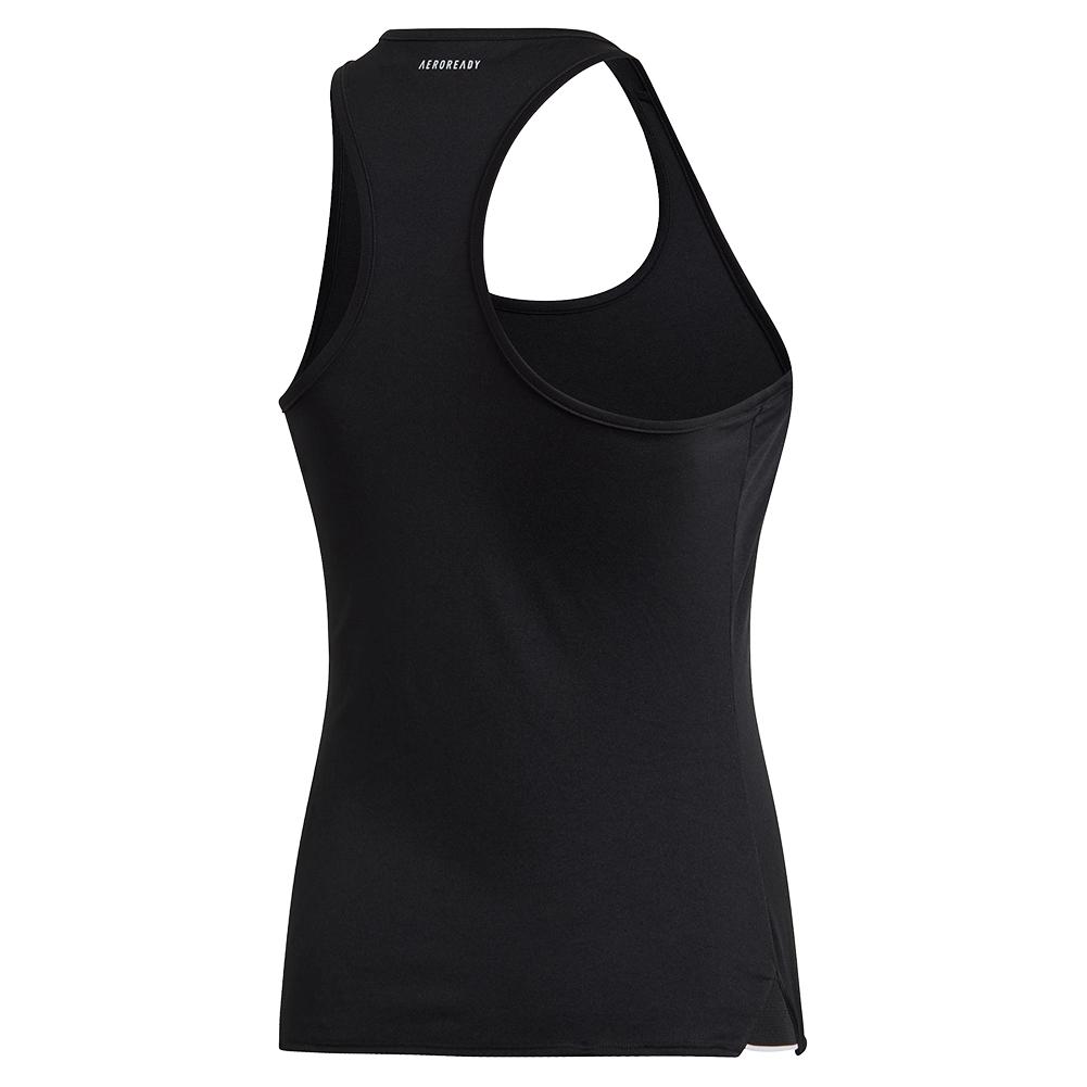 Adidas Women's Club Tennis Tank in Black and Matte Silver