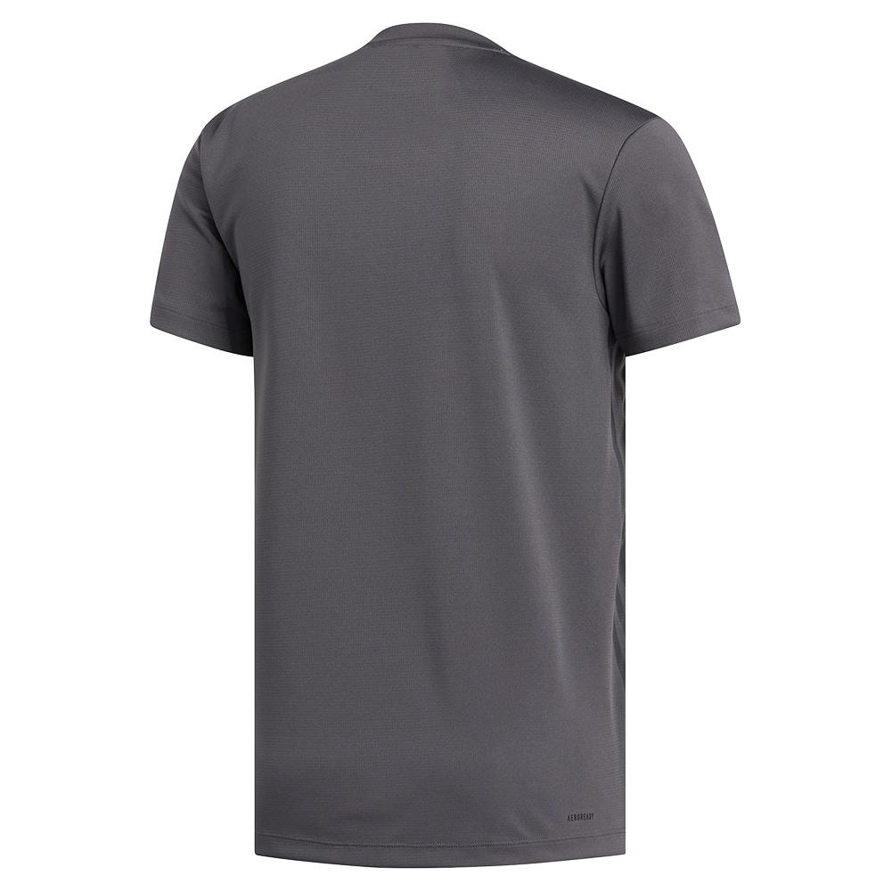 adidas Men`s T-Shirt | AEROREADY 3-Stripes in Gray Six